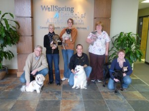 Wellspring students with dogs